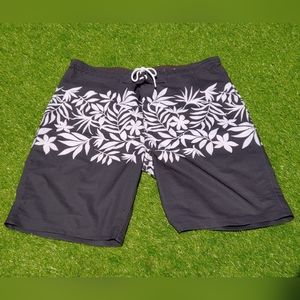 Excellent Used Condition Men's OLD NAVY Board Short Blue Floral Stripe Size 34.